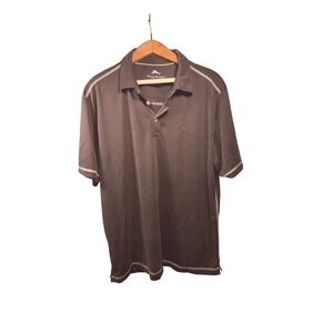 Tommy Bahama Men's L/G Brown Modal Polyester Short Sleeve Polo Shirt